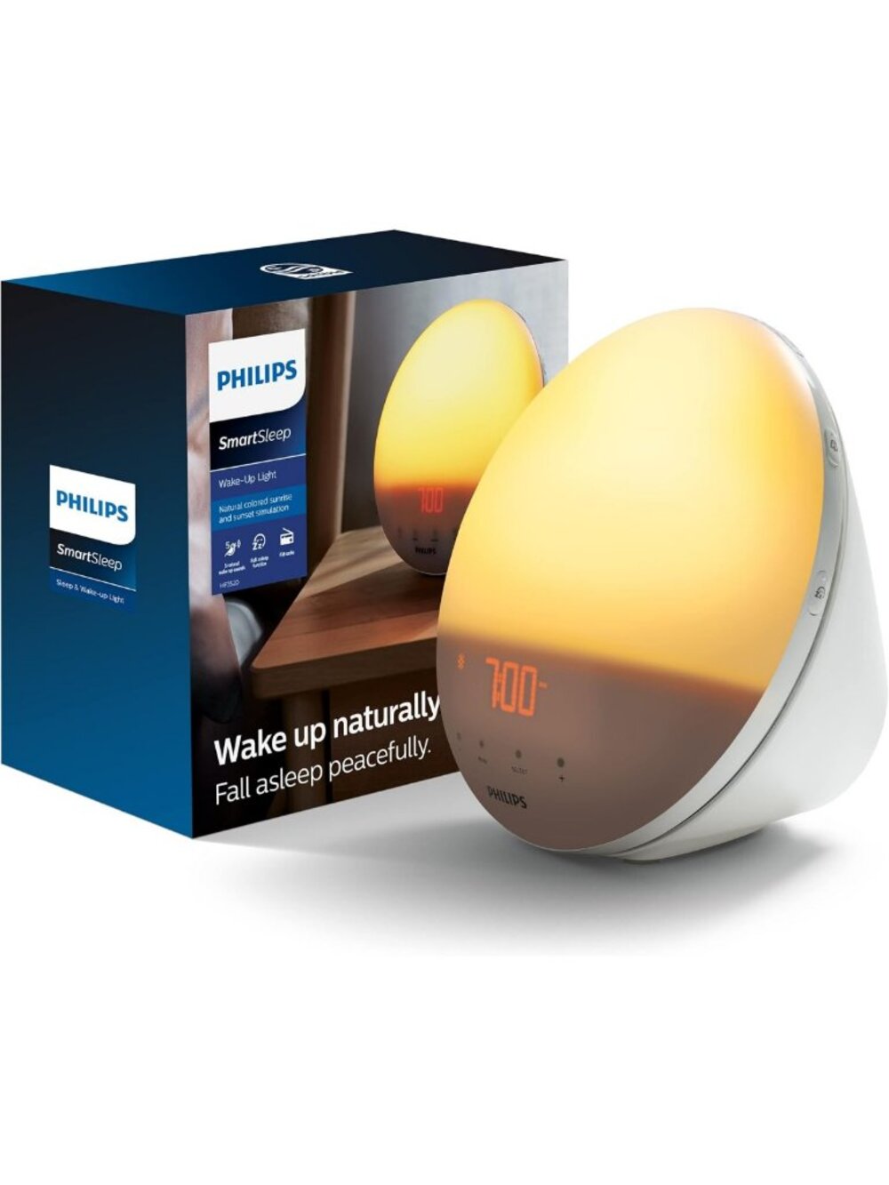 Wake-Up Light Alarm Clock with Sunrise Simulation, FM Radio, 5 Sounds & Snooze